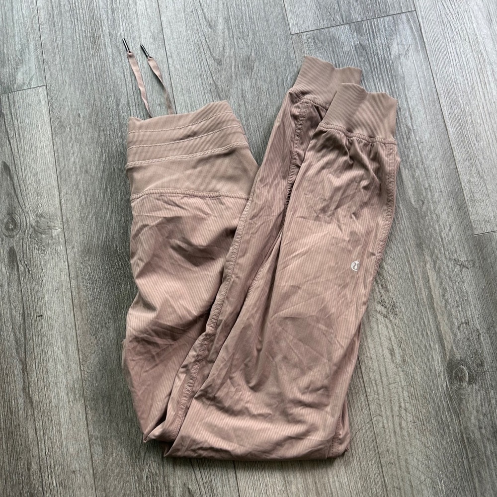 Lululemon Dance Studio Joggers Size 4 Womens Taupe High Rise Drawstring Cuffed